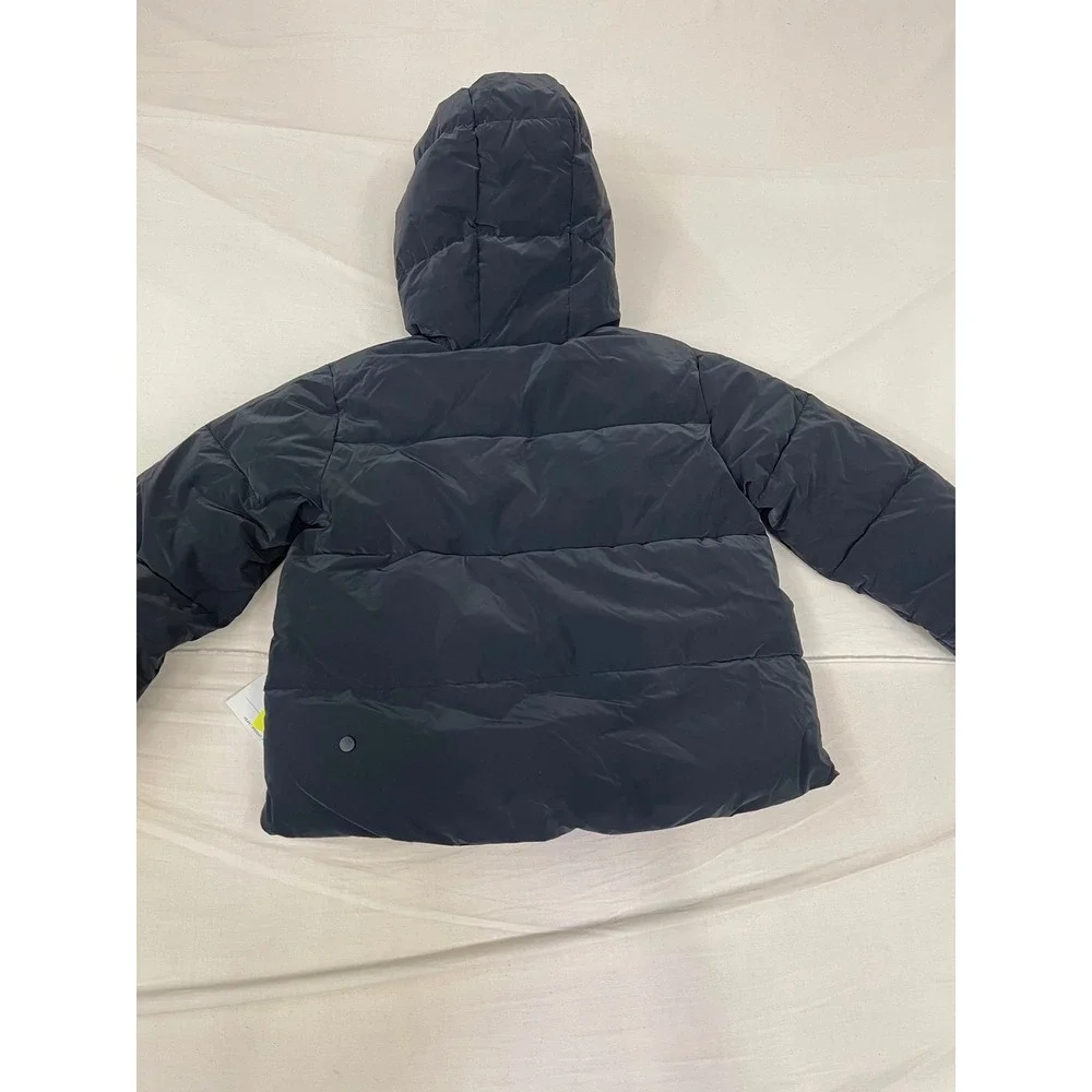 All in Motion Kids Black Puffer Jacket Hooded Fleece Lined Winter Coat Size S